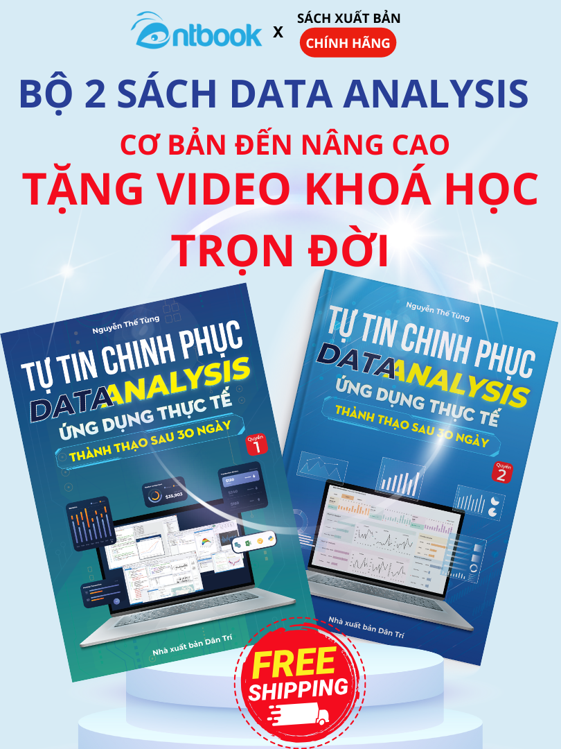 Combo 2 Cuốn Sách Data Analysis Từ Cơ Bản Đến Nâng Cao