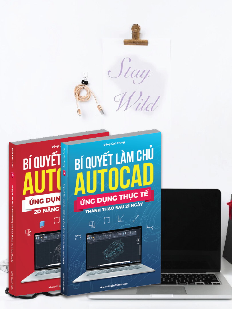 Combo 2 Cuốn Sách Autocad Từ Cơ Bản Đến Nâng Cao