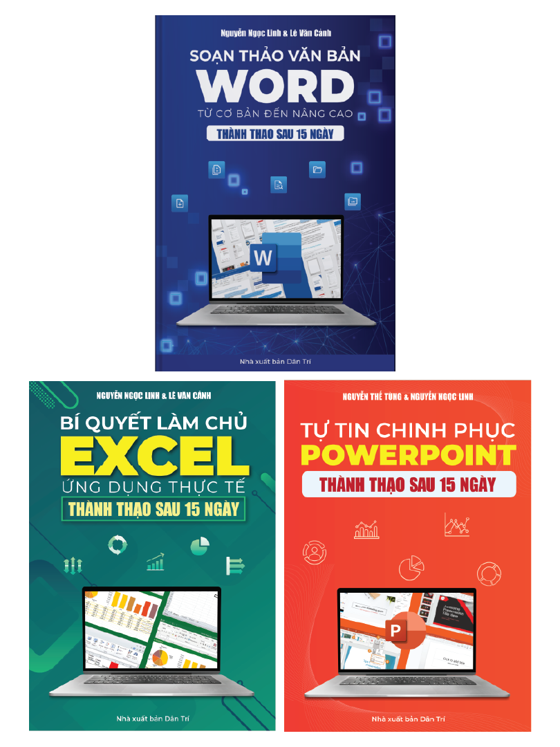 Bộ 3 Cuốn Sách Word – Excel – Powerpoint Tin Học Văn Phòng