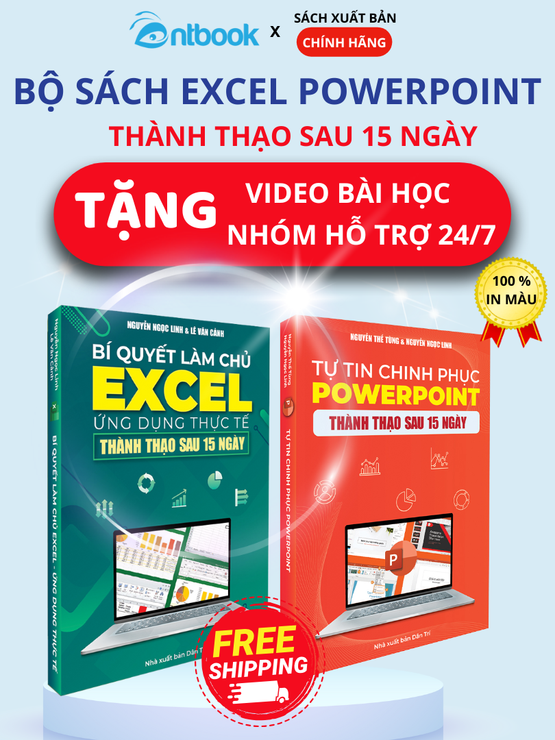 Combo 2 Cuốn Sách Excel - Powerpoint Thành Thạo Tin Học Văn Phòng