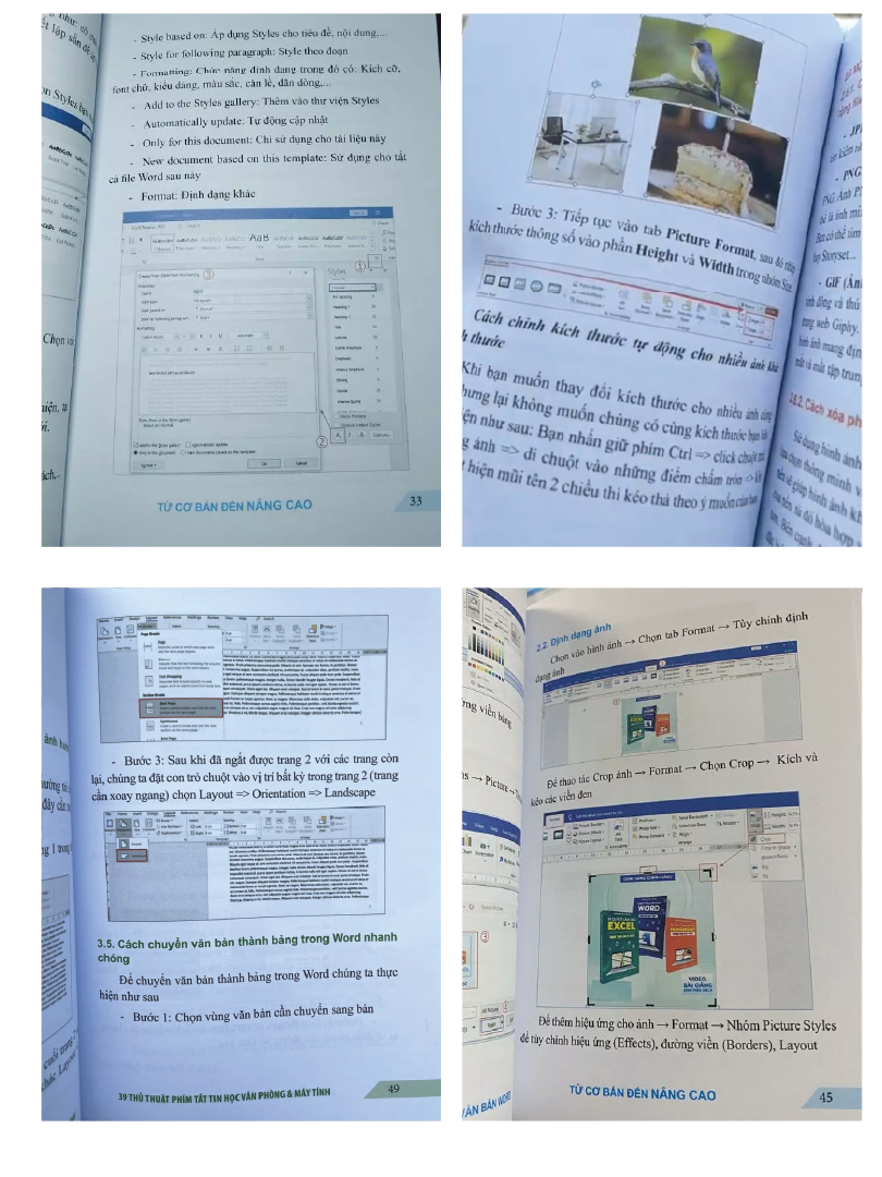 Bộ 4 Cuốn Sách Word – Excel – Powerpoint – Thủ Thuật Tin Học Văn Phòng