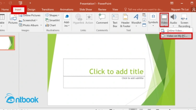 cách chèn video vào powerpoint tự chạy