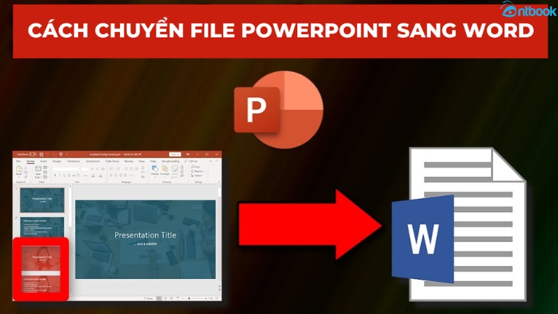 cách chuyển powerpoint sang word