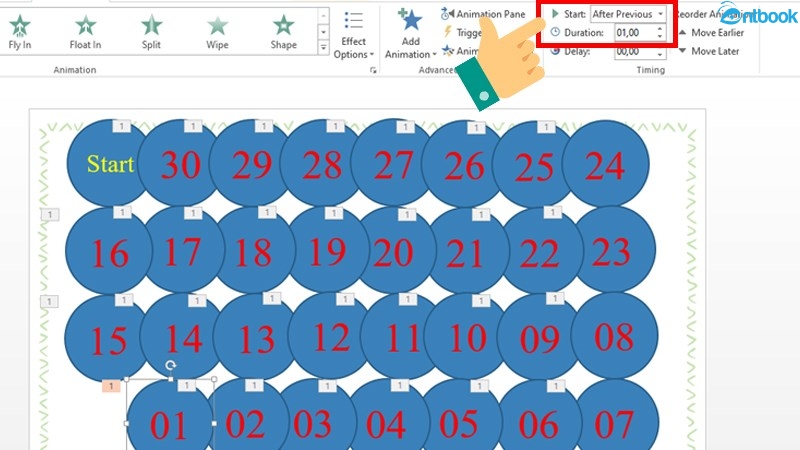 cách làm đồng hồ đếm ngược trong powerpoint