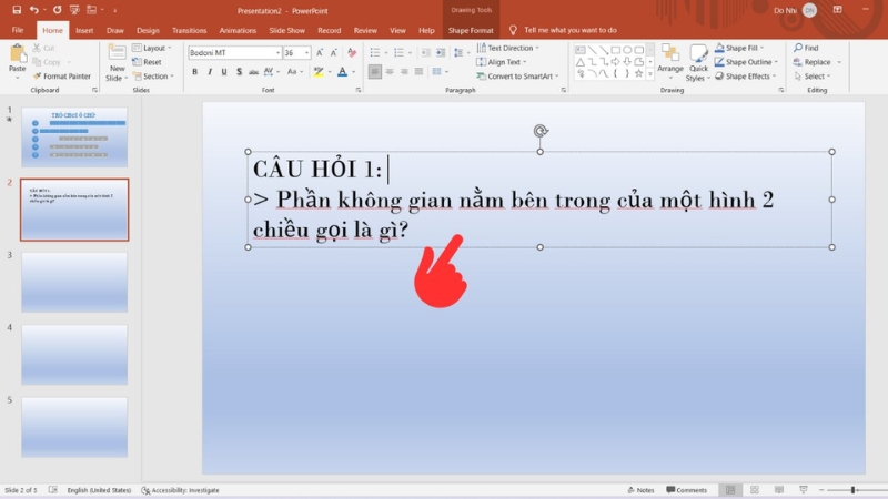 cách làm trò chơi ô chữ trên powerpoint