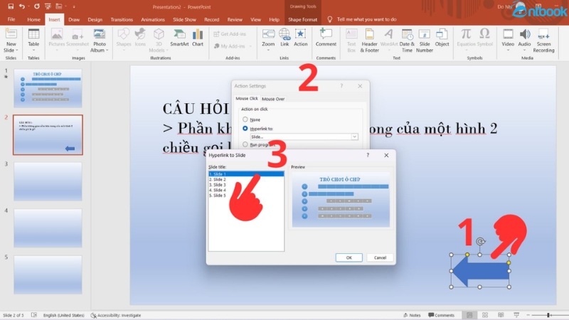 cách làm trò chơi ô chữ trên powerpoint