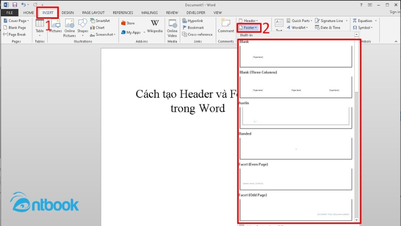 Hướng dẫn Cách tạo Header and Footer trong word