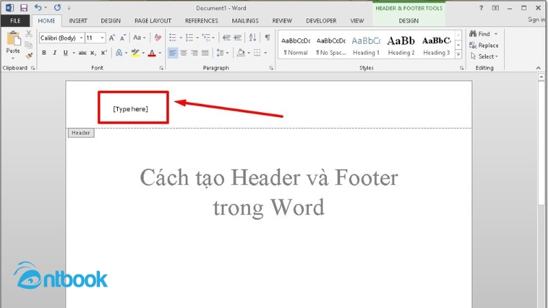 Cách tạo Header and Footer trong word ở tất cả các trang