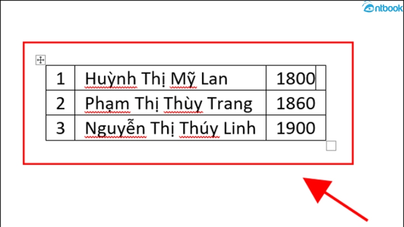 cách chỉnh kích thước bảng trong word 2010