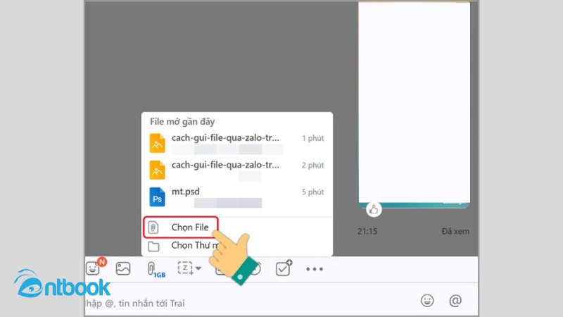 cách gửi powerpoint qua zalo trên máy tính