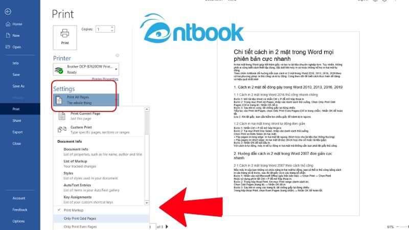 Cách in 2 mặt trong word