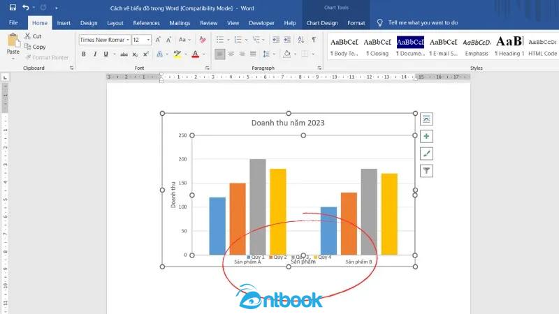 Cách vẽ biểu đồ trong Word