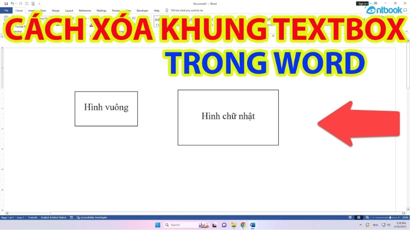 cách xóa khung trong word