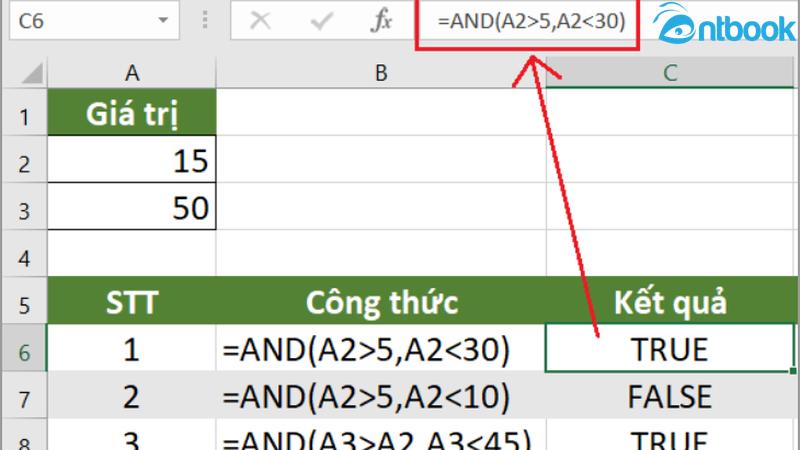 Hàm AND trong Excel