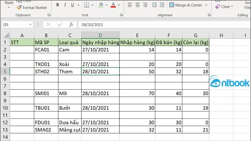 Hàm đánh số thứ tự trong Excel