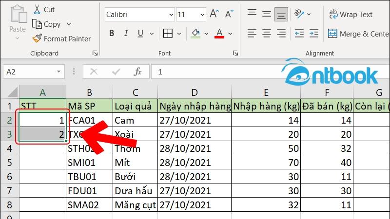 Hàm đánh số thứ tự trong Excel