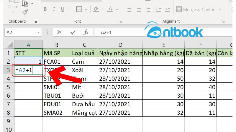 Hàm đánh số thứ tự trong Excel