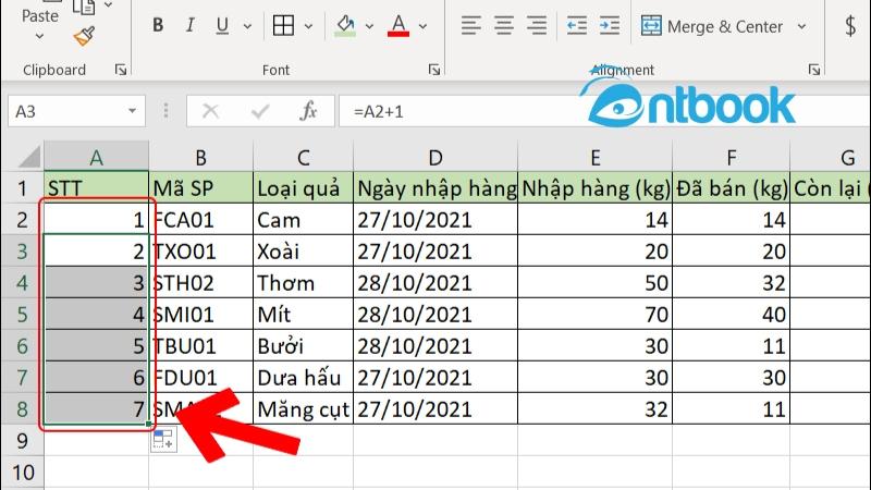 Hàm đánh số thứ tự trong Excel