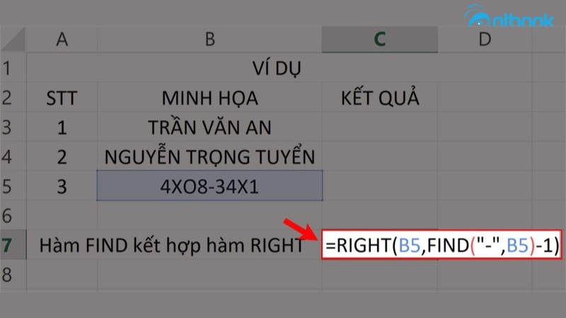 Hàm FIND trong Excel