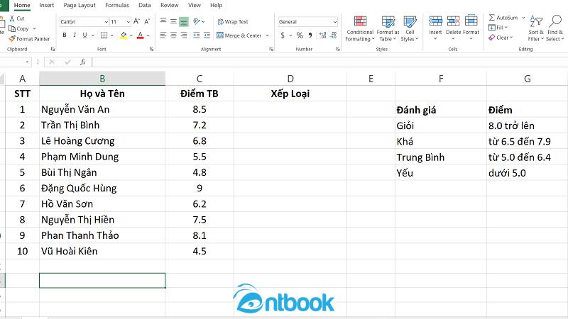 Hàm Ifs trong Excel