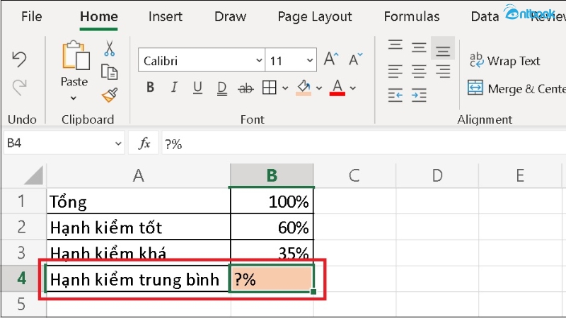 Hàm trừ trong Excel