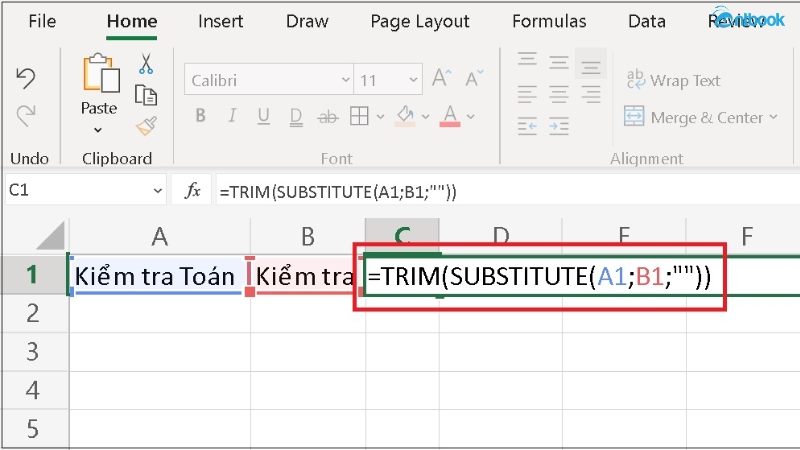 Hàm trừ trong Excel