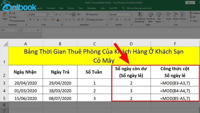 Hàm mod trong excel