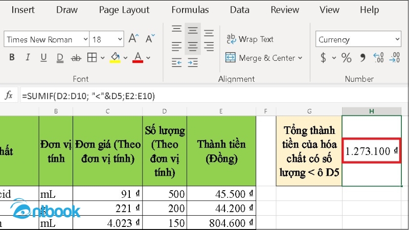 hàm SUMIF trong Excel