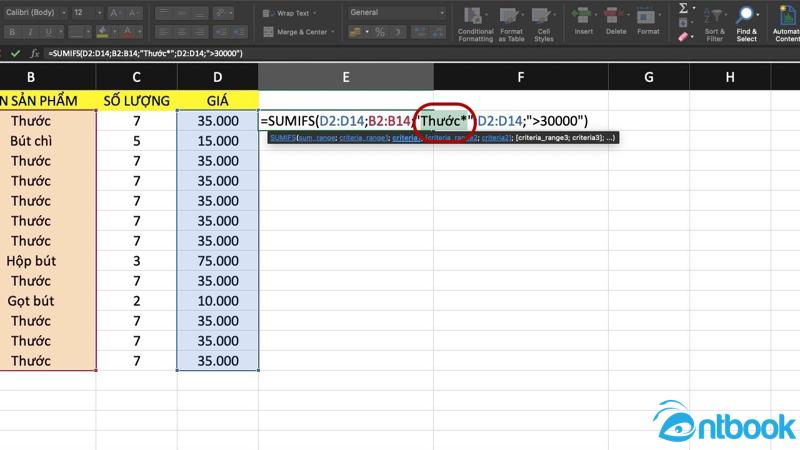 Hàm Sumifs trong Excel