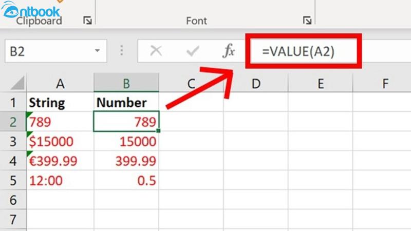 Hàm Value trong Excel