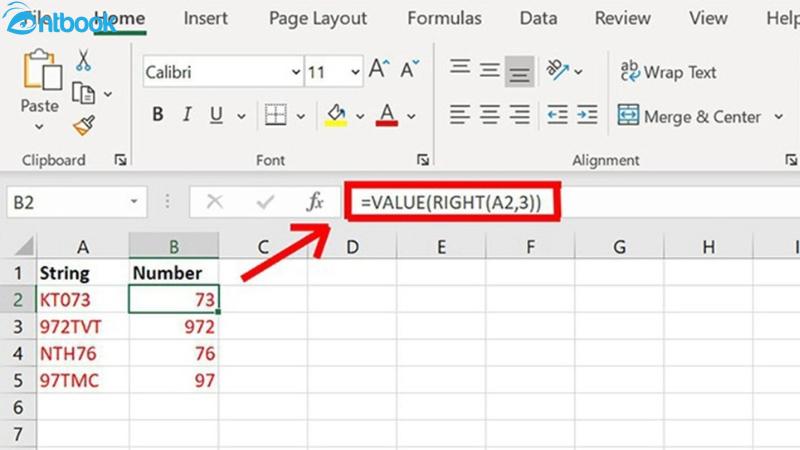 Hàm Value trong Excel