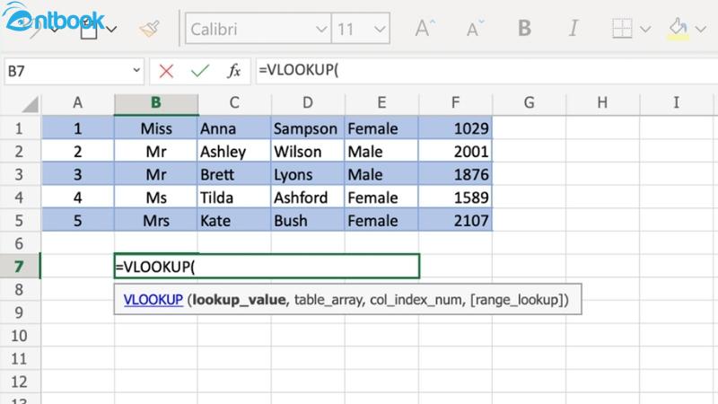 Hàm Vlookup trong Excel