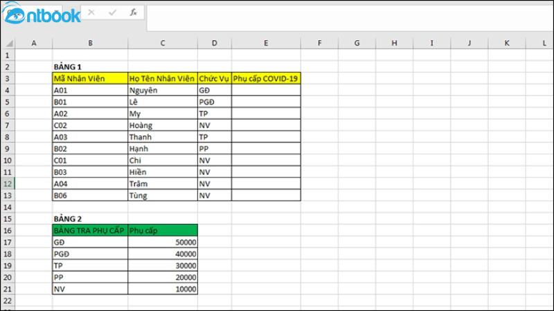 Hàm Vlookup trong Excel