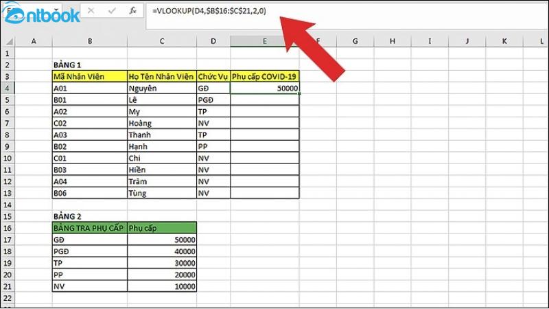 Hàm Vlookup trong Excel