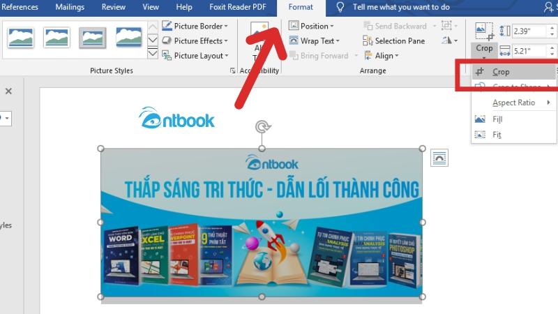 Cách cắt ảnh trong Word