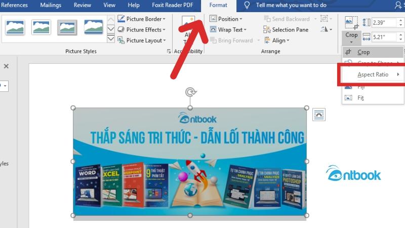 Cách cắt ảnh trong Word