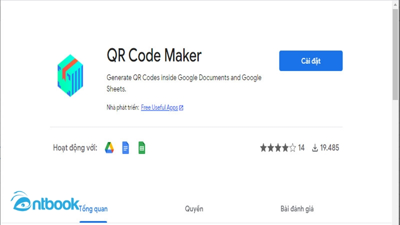 cách tạo QR code trên Google Sheet