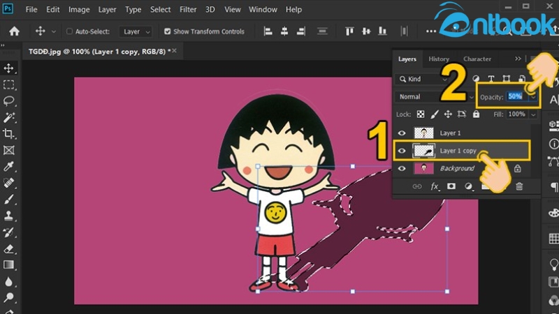cách đổ bóng trong Photoshop