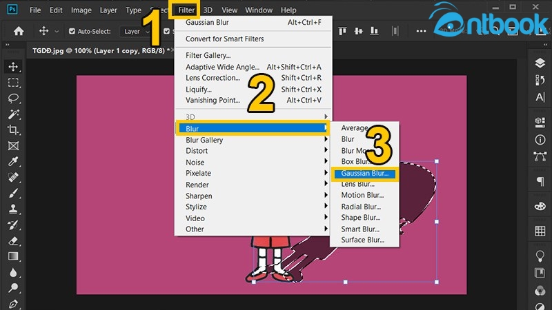 cách đổ bóng trong Photoshop