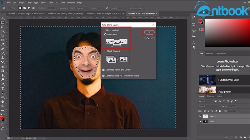 Cách ghép mặt trong Photoshop
