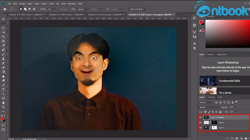 Cách ghép mặt trong Photoshop