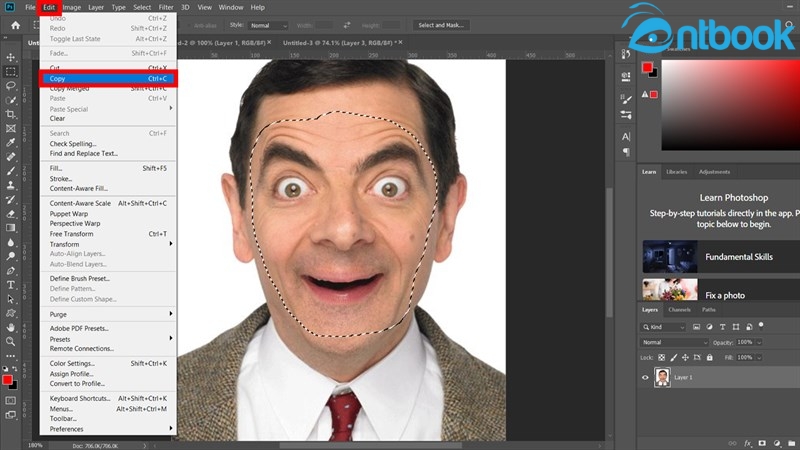 Cách ghép mặt trong Photoshop