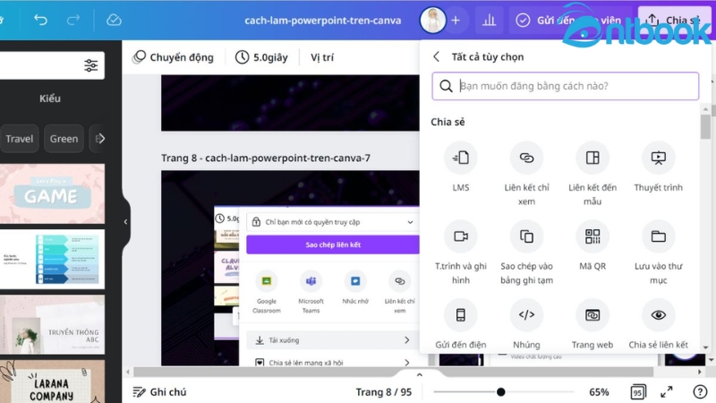 Cách làm Powerpoint trên Canva