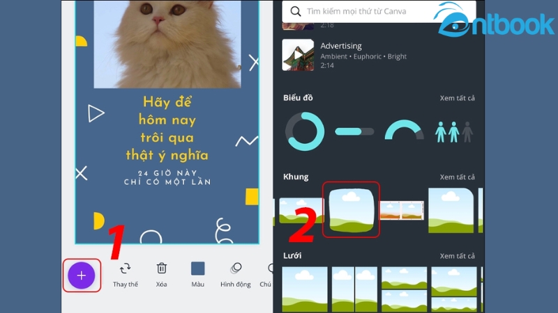 cách cắt ảnh trên canva