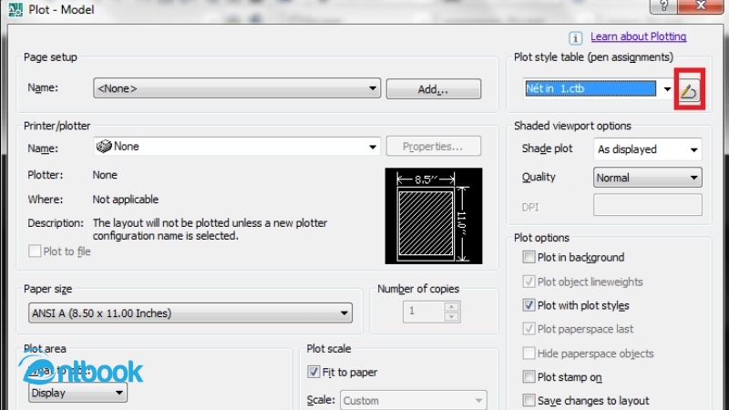 Cách in bản vẽ AutoCad ra giấy A4