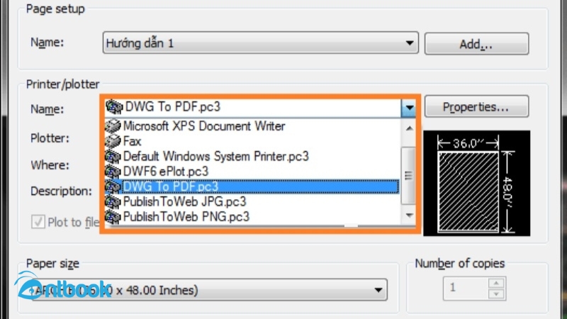 Cách in bản vẽ AutoCad ra giấy A4