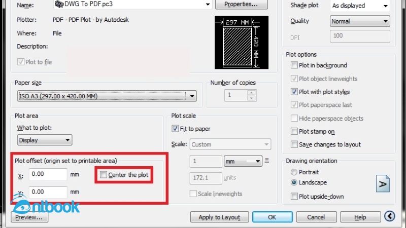 Cách in bản vẽ AutoCad ra giấy A4