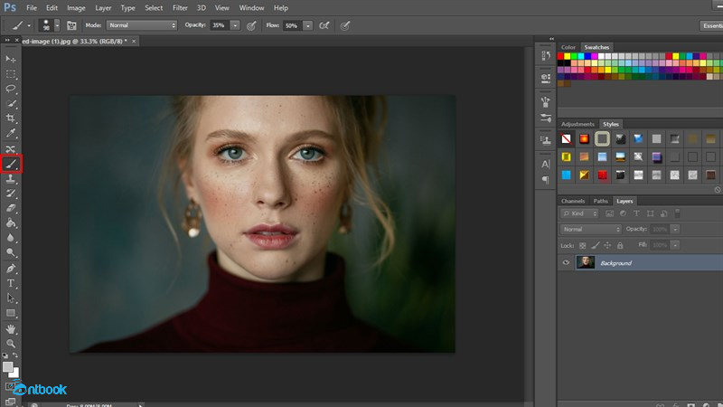cách làm mịn da trong Photoshop