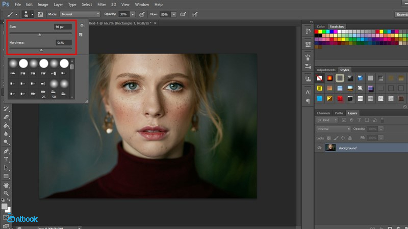 cách làm mịn da trong Photoshop