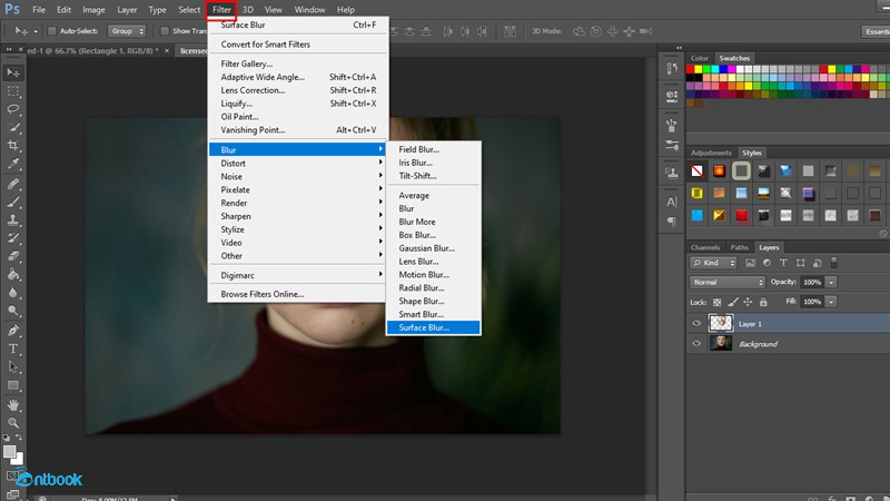 cách làm mịn da trong Photoshop